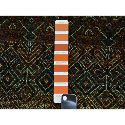 Modern and Contemporary Wool Hand Knotted Rug Brown 2.6x8.0 -O079492