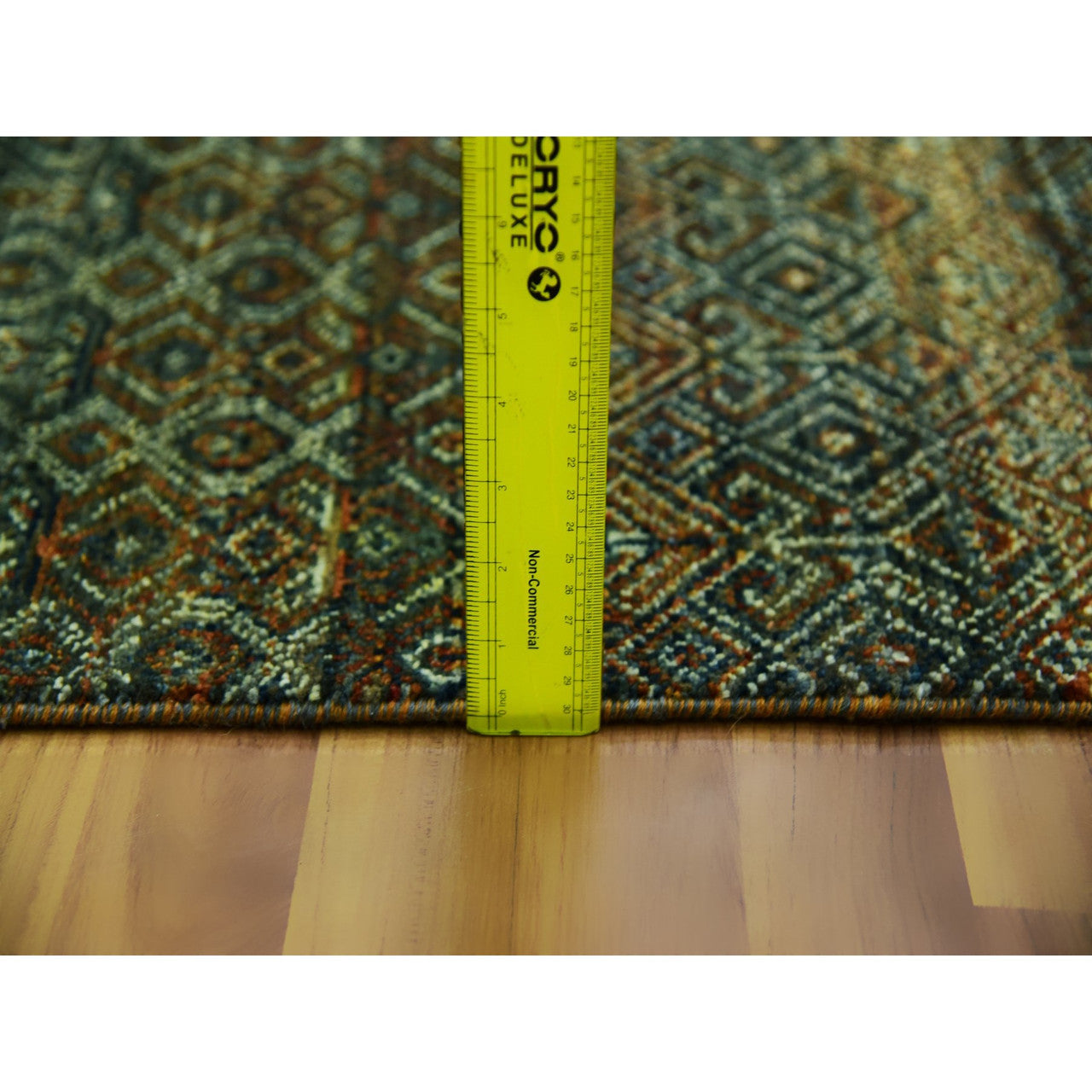 Brown 2'6" x 8'0" Modern and Contemporary Hand knotted Wool Rug - Sku: O079492