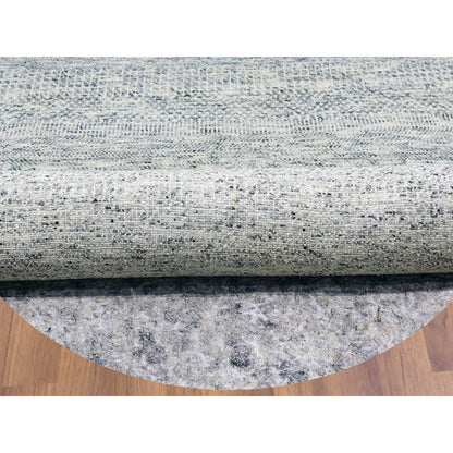 Modern and Contemporary Wool Hand Knotted Rug Grey No Border 11.2X11.2 -O079507