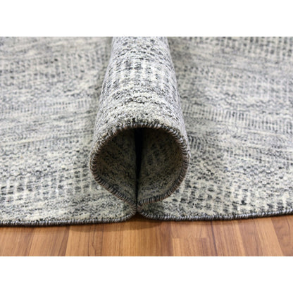 Modern and Contemporary Wool Hand Knotted Rug Grey No Border 11.2X11.2 -O079507