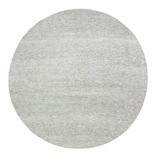 Modern and Contemporary Wool Hand Knotted Rug Grey No Border 12.11X12.11 -O079509