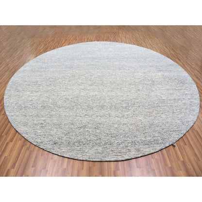 Modern and Contemporary Wool Hand Knotted Rug Grey No Border 12.11X12.11 -O079509