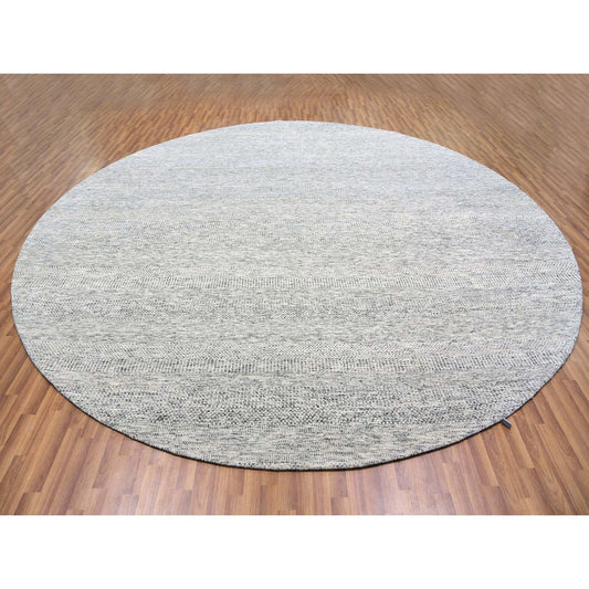 Modern and Contemporary Wool Hand Knotted Rug Grey No Border 12.11X12.11 -O079509