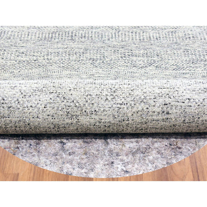 Modern and Contemporary Wool Hand Knotted Rug Grey No Border 12.11X12.11 -O079509