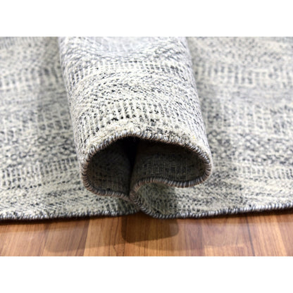 Modern and Contemporary Wool Hand Knotted Rug Grey No Border 12.11X12.11 -O079509