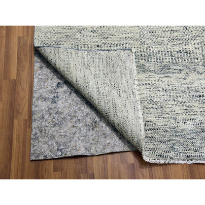 Modern and Contemporary Wool Hand Knotted Rug Grey No Border 13.11X18.0 -O079510