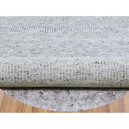 Modern and Contemporary Wool Hand Knotted Rug Grey No Border 9.5X9.6 -O079511