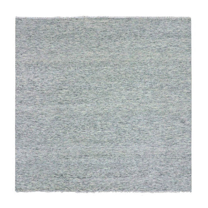 Modern and Contemporary Wool Hand Knotted Rug Grey No Border 8.0X8.0 -O079512