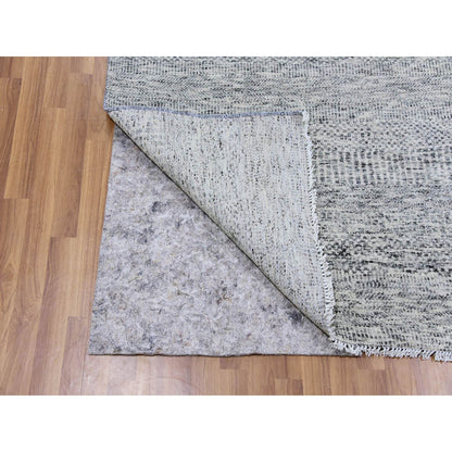 Modern and Contemporary Wool Hand Knotted Rug Grey No Border 8.0X8.0 -O079512