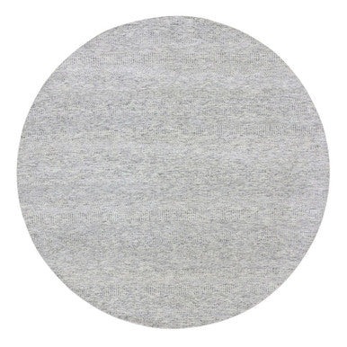 Modern and Contemporary Wool Hand Knotted Rug Grey No Border 8.9X8.9 -O079516