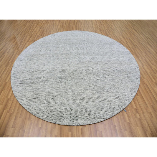 Modern and Contemporary Wool Hand Knotted Rug Grey No Border 8.9X8.9 -O079516