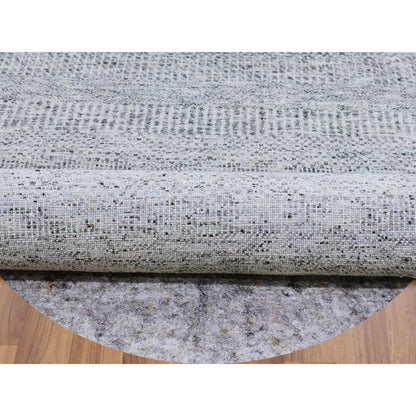 Modern and Contemporary Wool Hand Knotted Rug Grey No Border 8.9X8.9 -O079516