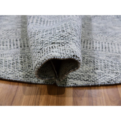 Modern and Contemporary Wool Hand Knotted Rug Grey No Border 8.9X8.9 -O079516