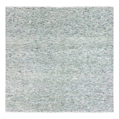 Modern and Contemporary Wool Hand Knotted Rug Grey No Border 6.0X6.0 -O079518