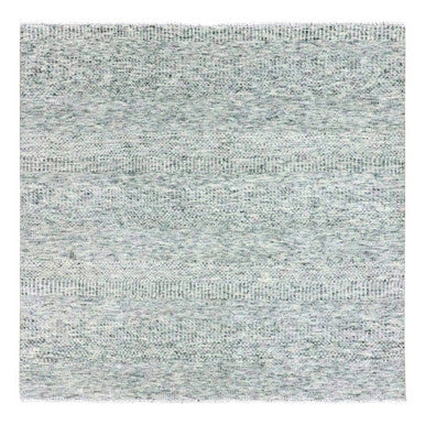 Modern and Contemporary Wool Hand Knotted Rug Grey No Border 6.0X6.0 -O079518