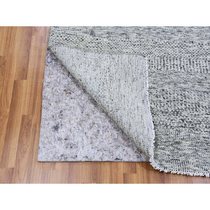 Modern and Contemporary Wool Hand Knotted Rug Grey No Border 6.0X6.0 -O079518