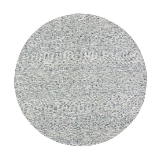 Modern and Contemporary Wool Hand Knotted Rug Grey No Border 5.9X5.9 -O079519