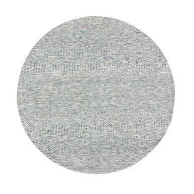 Modern and Contemporary Wool Hand Knotted Rug Grey No Border 5.9X5.9 -O079519