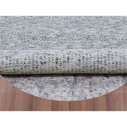 Modern and Contemporary Wool Hand Knotted Rug Grey No Border 5.9X5.9 -O079519