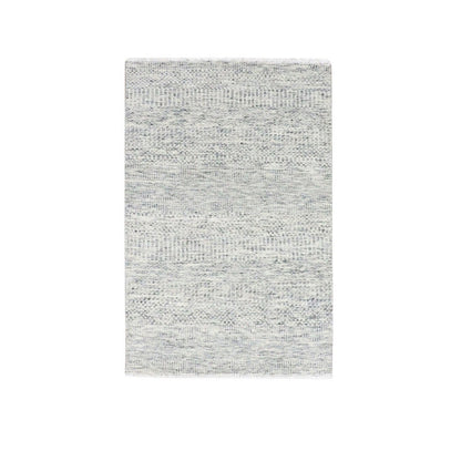 Modern and Contemporary Wool Hand Knotted Rug Grey No Border 2.11X5.1 -O079524