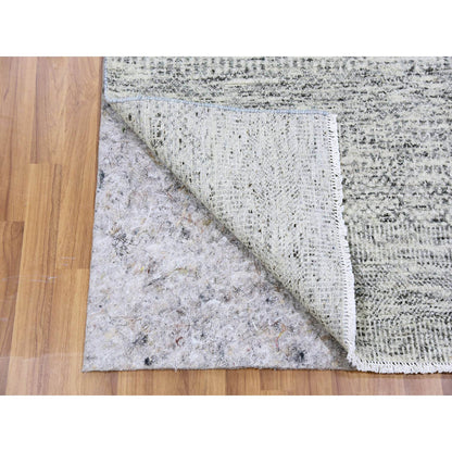 Modern and Contemporary Wool Hand Knotted Rug Grey No Border 2.11X5.1 -O079524