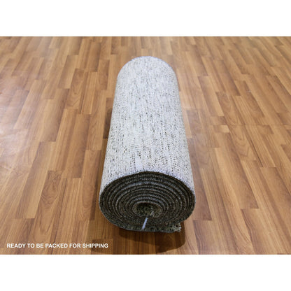 Modern and Contemporary Wool Hand Knotted Rug Grey No Border 2.6X20.5 -O079531