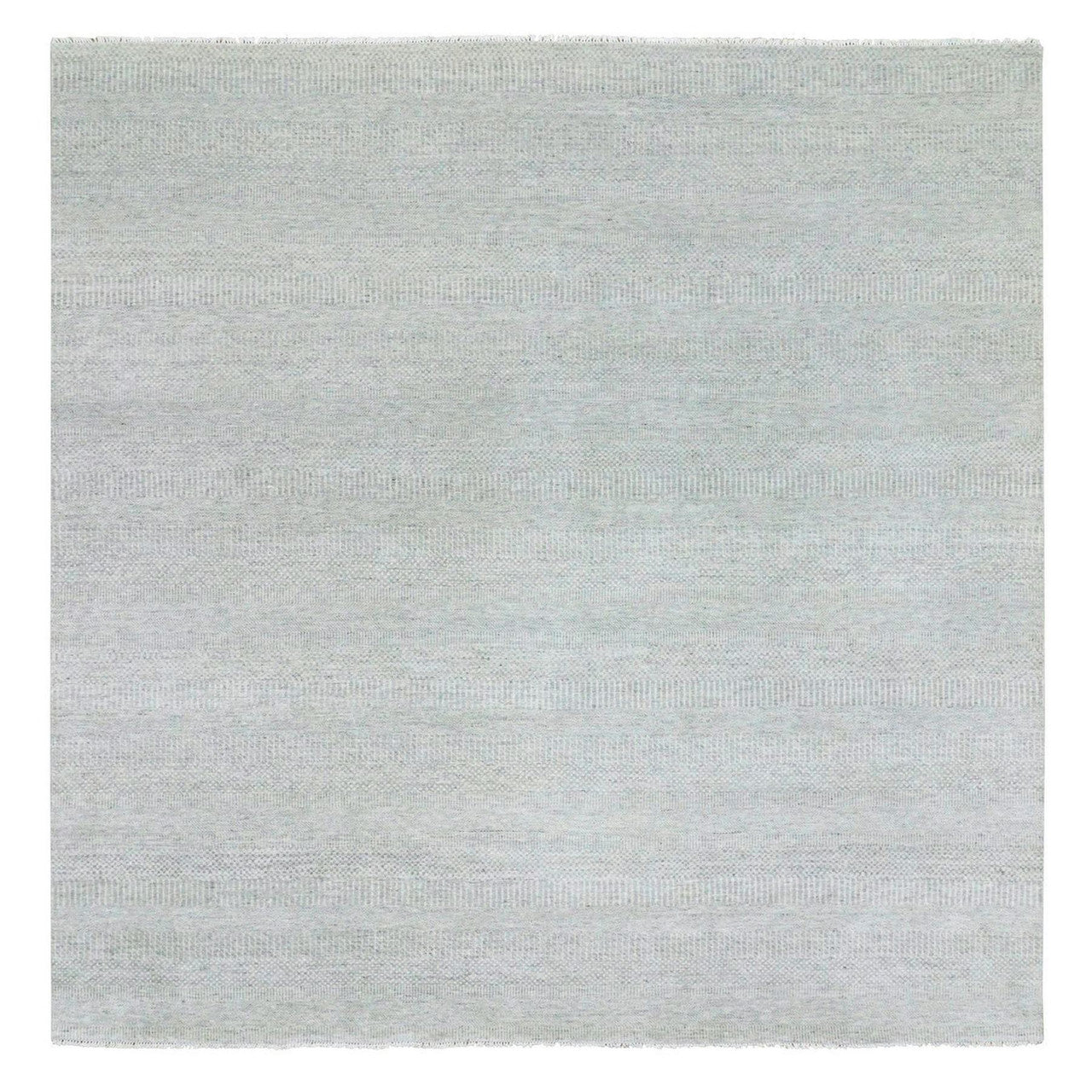 Gray 9'11" x 10'0" Modern and Contemporary Hand knotted Wool Rug - Sku: O079535