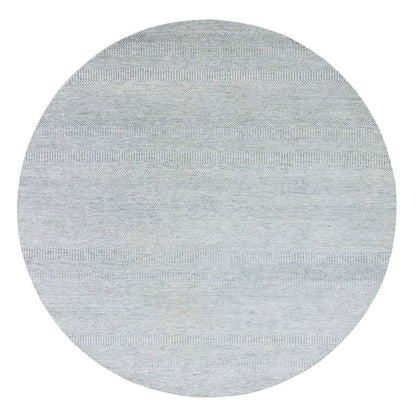 Modern and Contemporary Wool Hand Knotted Rug Grey No Border 8.8X8.9 -O079538