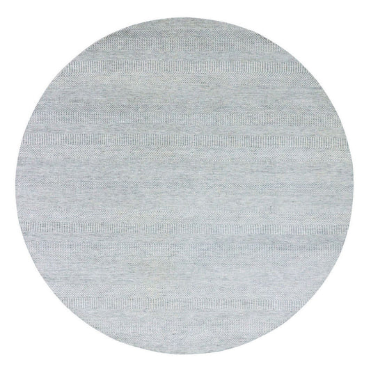 Modern and Contemporary Wool Hand Knotted Rug Grey No Border 8.8X8.9 -O079538