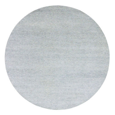 Modern and Contemporary Wool Hand Knotted Rug Grey No Border 8.8X8.9 -O079538