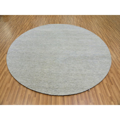 Modern and Contemporary Wool Hand Knotted Rug Grey No Border 8.8X8.9 -O079538