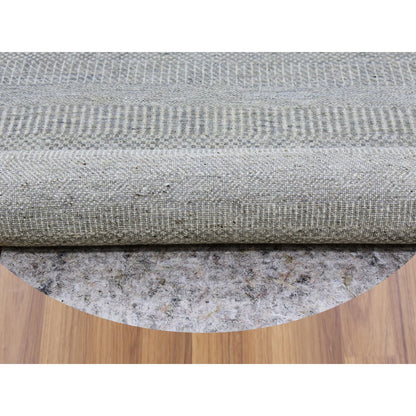 Modern and Contemporary Wool Hand Knotted Rug Grey No Border 8.8X8.9 -O079538