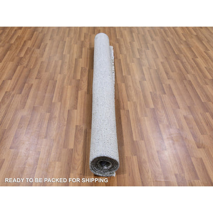 Modern and Contemporary Wool Hand Knotted Rug Grey No Border 6.0X6.1 -O079543