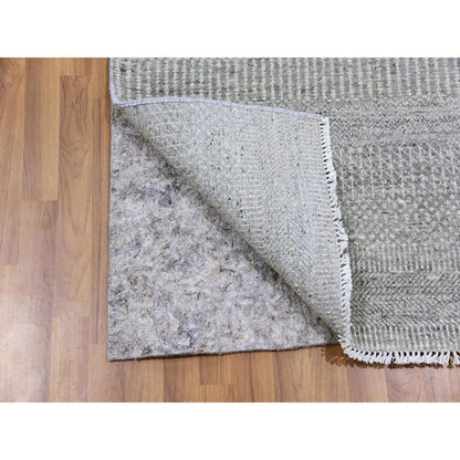 Modern and Contemporary Wool Hand Knotted Rug Grey No Border 2.6X10.2 -O079545