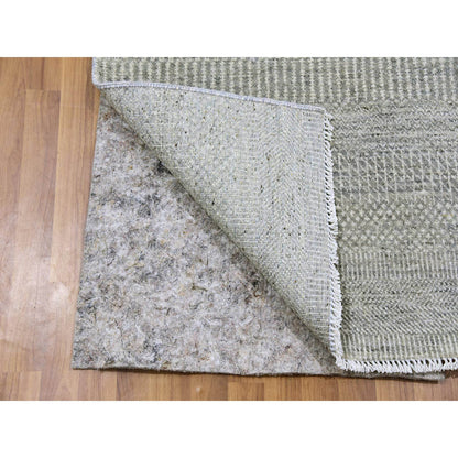 Modern and Contemporary Wool Hand Knotted Rug Grey No Border 2.6X10.2 -O079546