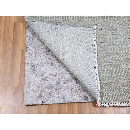 Modern and Contemporary Wool Hand Knotted Rug Grey No Border 2.7X8.2 -O079549