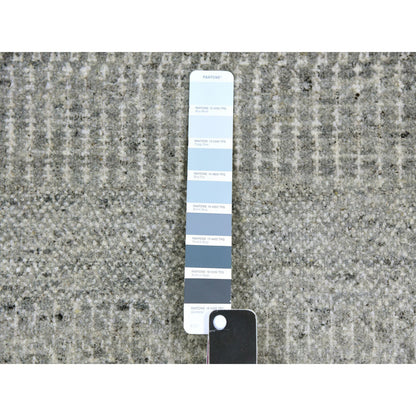 Modern and Contemporary Wool Hand Knotted Rug Grey No Border 2.7X8.2 -O079549