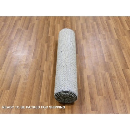 Modern and Contemporary Wool Hand Knotted Rug Grey No Border 2.7X8.2 -O079549