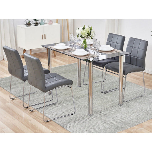 Modern and Contemporary Wool Hand Knotted Rug Grey No Border 8.0X10.0 -O079558