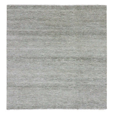 Modern and Contemporary Wool Hand Knotted Rug Grey No Border 7.11X8.1 -O079559