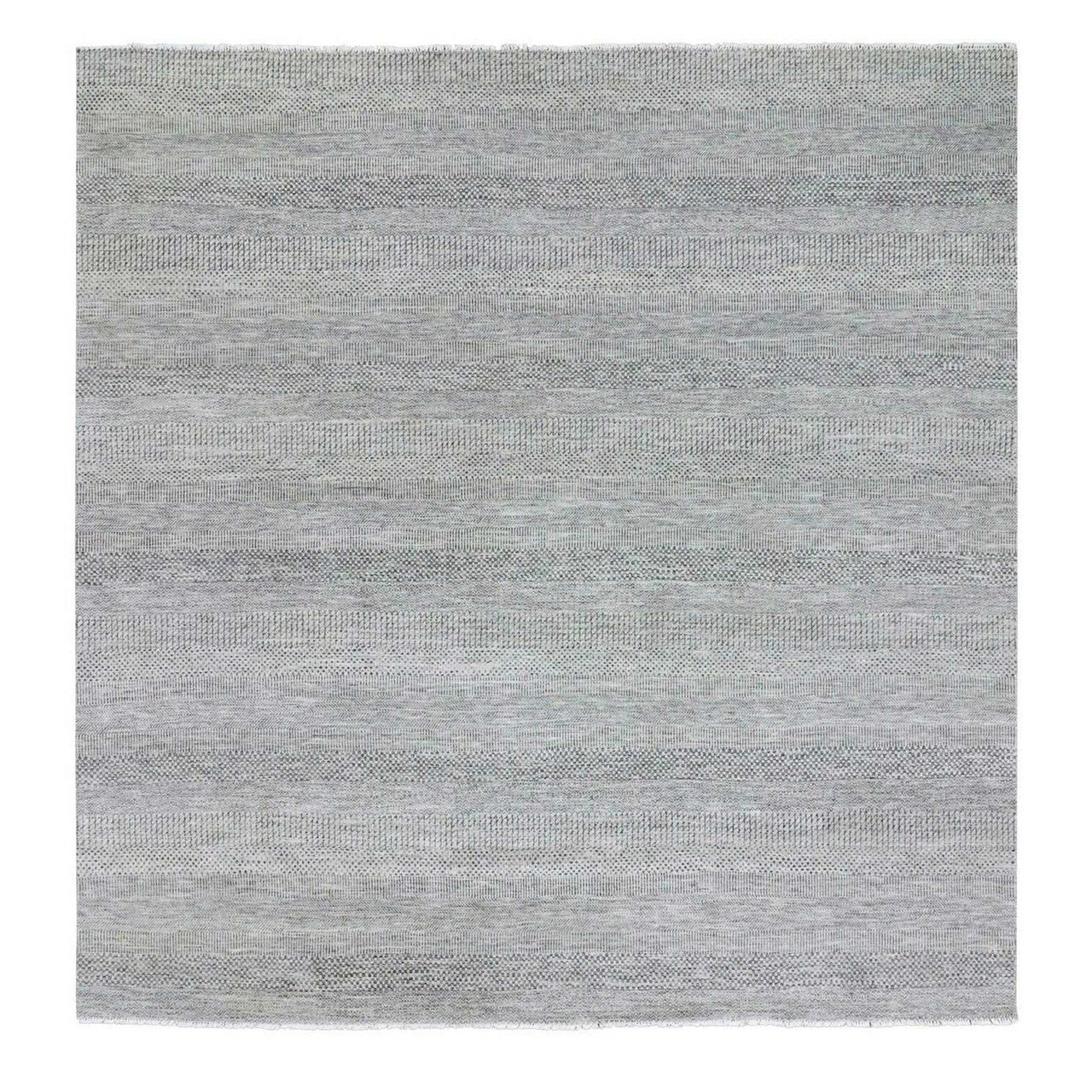 Gray 9'11" x 10'3" Modern and Contemporary Hand knotted Wool Rug - Sku: O079561