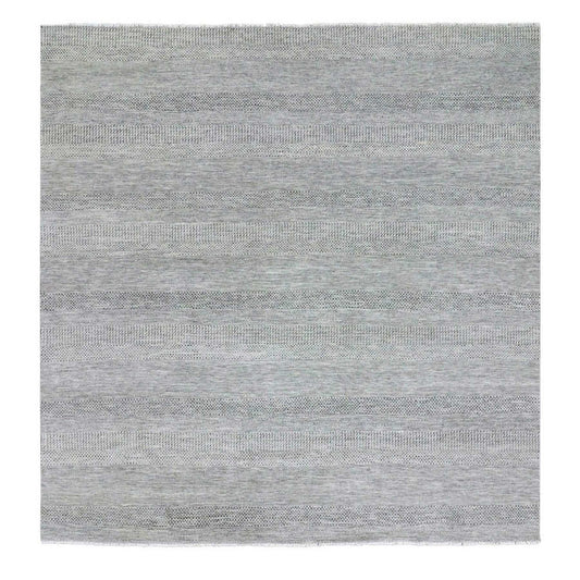 Modern and Contemporary Wool Hand Knotted Rug Grey No Border 9.11X10.3 -O079561