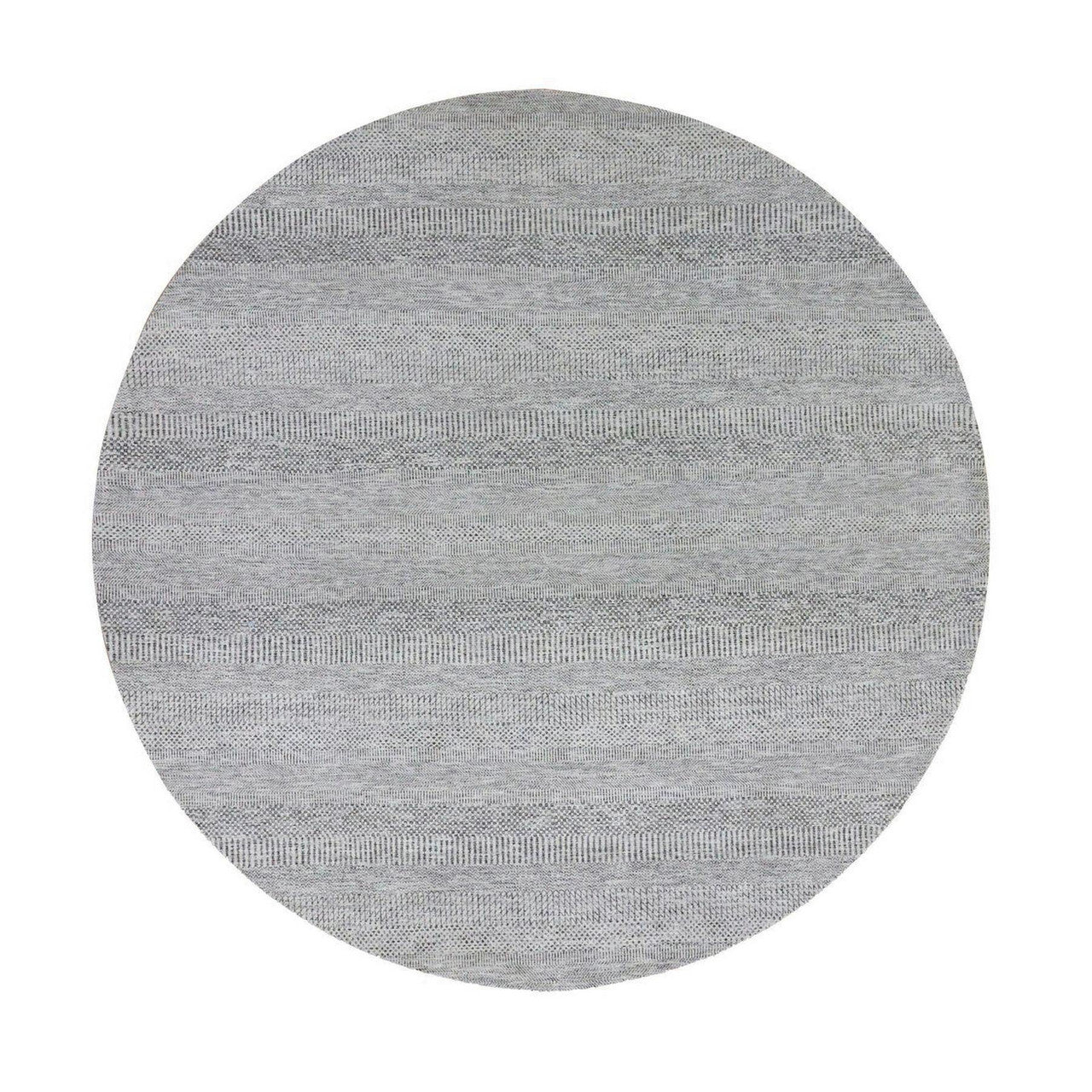 Gray 9'8" x 9'9" Modern and Contemporary Hand knotted Wool Rug - Sku: O079563