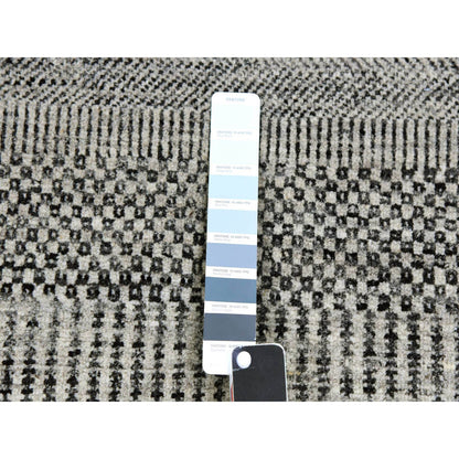 Modern and Contemporary Wool Hand Knotted Rug Grey No Border 6.1X6.0 -O079566