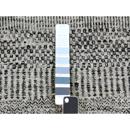 Modern and Contemporary Wool Hand Knotted Rug Grey No Border 3.0X4.9 -O079577