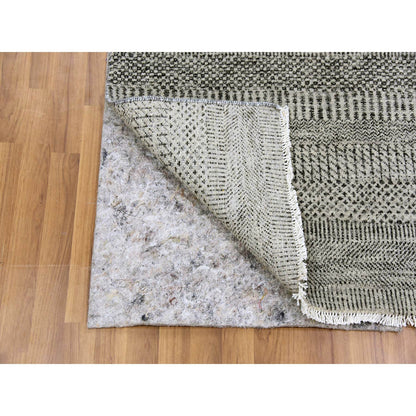 Modern and Contemporary Wool Hand Knotted Rug Grey No Border 2.7X4.1 -O079578