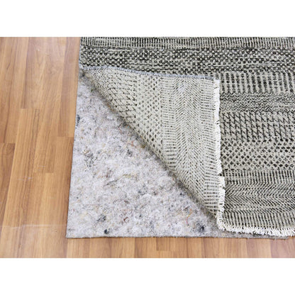 Modern and Contemporary Wool Hand Knotted Rug Grey No Border 2.5X4.1 -O079580