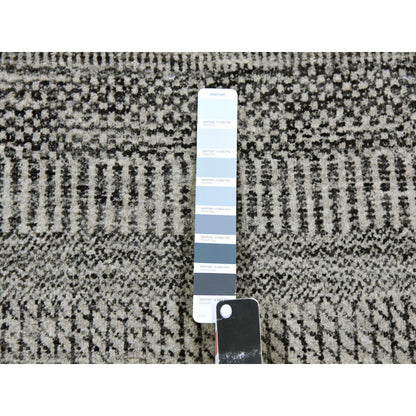 Modern and Contemporary Wool Hand Knotted Rug Grey No Border 2.5X4.1 -O079580