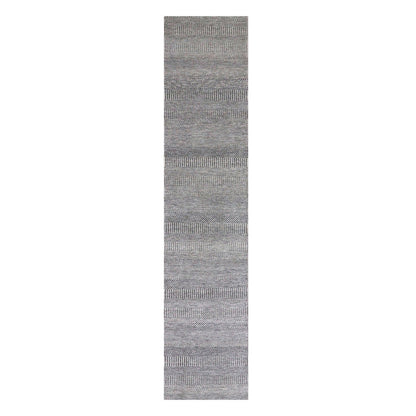 Modern and Contemporary Wool Hand Knotted Rug Grey No Border 2.5X15.10 -O079583