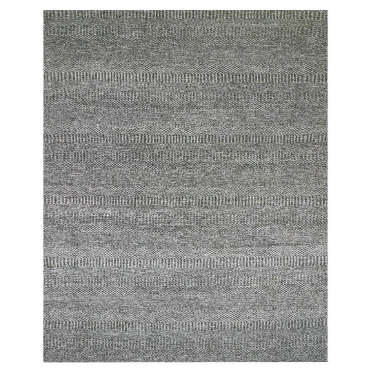 Gray 12'2" x 15'2" Modern and Contemporary Hand knotted Wool Rug - Sku: O079586